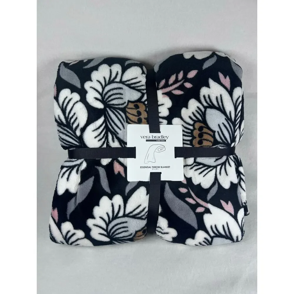 Vera Bradley Essential Throw Blanket Lotus Neutral 50